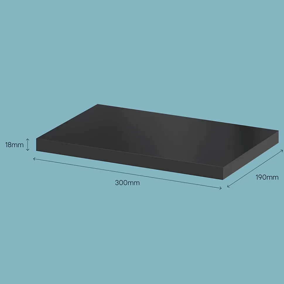 Tablette murale Form Rigga noir 30 cm
