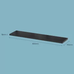 Tablette murale Form Rigga noir 80 cm