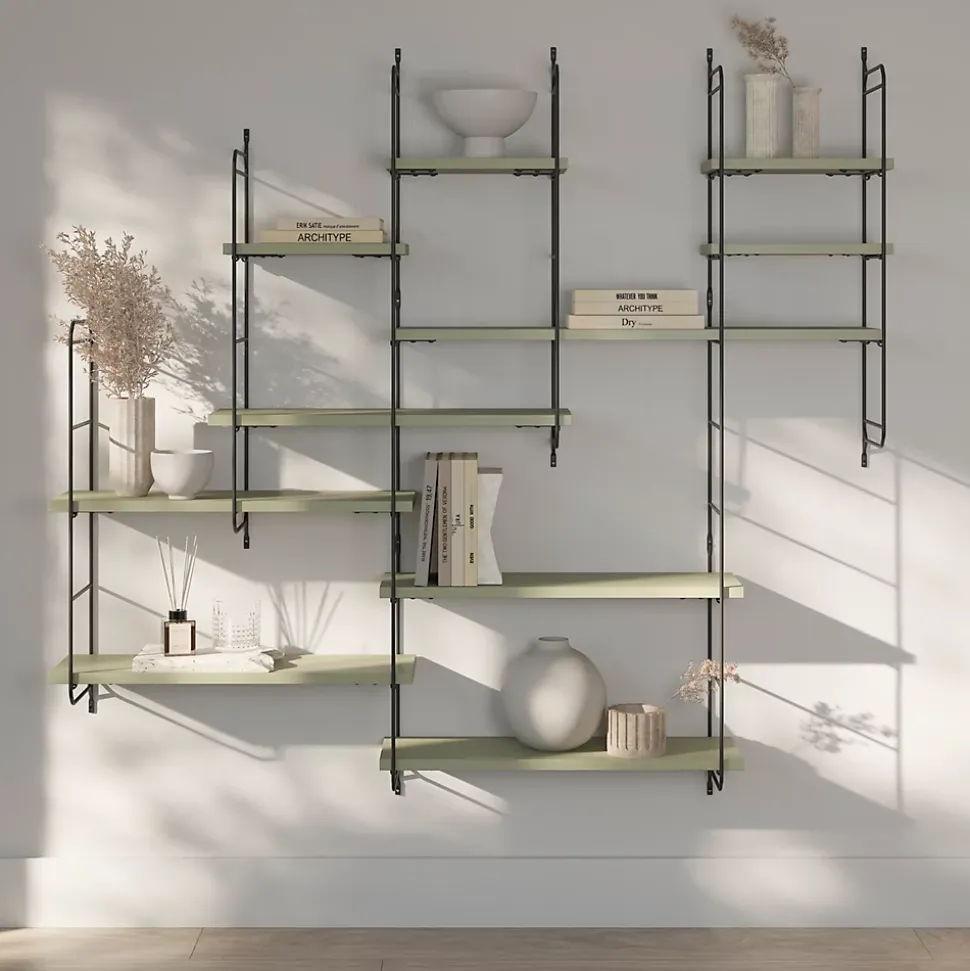 Tablette murale GoodHome Rigga vert L. 60 cm