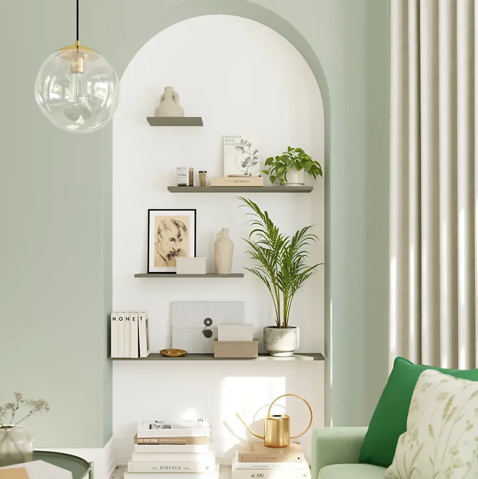 Tablette murale GoodHome Rigga vert L. 60 cm