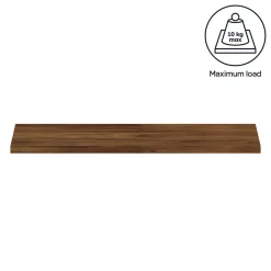 Tablette murale GoodHome Rigga effet noyer L. 60 cm