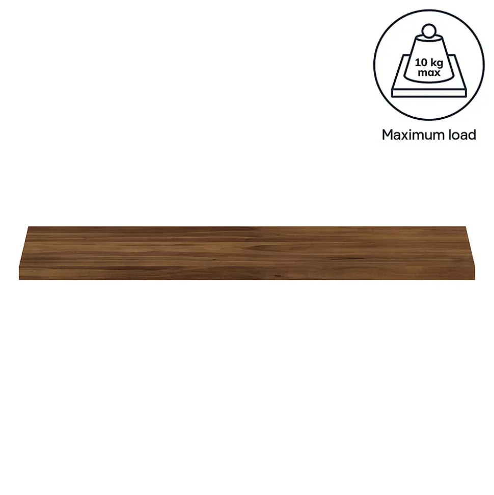 Tablette murale GoodHome Rigga effet noyer L. 60 cm