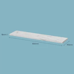 Tablette murale GoodHome Rigga effet marbre L. 80 cm