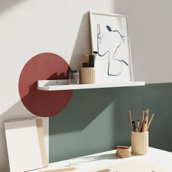 Tablette murale pour cadre photo GoodHome Rigga blanc L. 60 cm