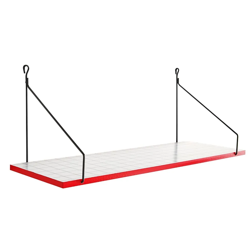 Tablette murale réversible Sodeco rouge l.20 x L.60 cm