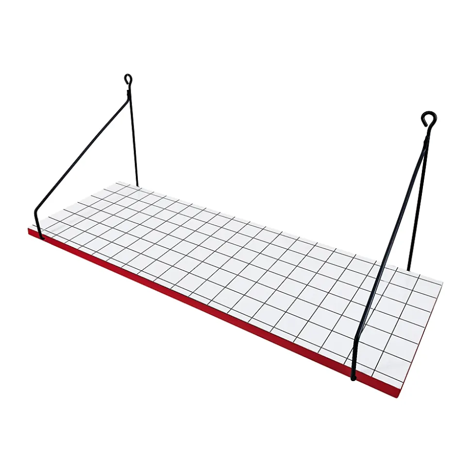 Tablette murale réversible Sodeco rouge l.20 x L.60 cm