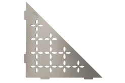 Tablettes d'angle de douche Shelf- E-S1 - CURVE - Acier inoxydable inox brossé - 210 x 210 mm