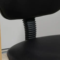 Tabouret à roulettes réglable en hauteur 69-91 cm avec dossier inclinable et repose-pieds réglable