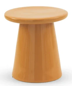 Tabouret / table d'appoint en céramique orange
