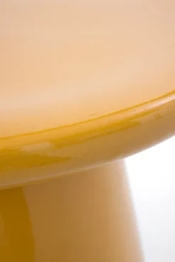 Tabouret / table d'appoint en céramique orange