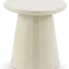 Tabouret / table d'appoint en céramique blanche