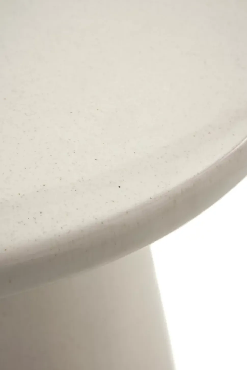 Tabouret / table d'appoint en céramique blanche
