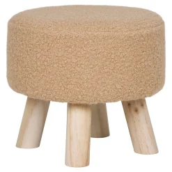 Tabouret Aberdeen en Sable - Design Élégant et Pratique, Diam.31x29 cm, HN1271