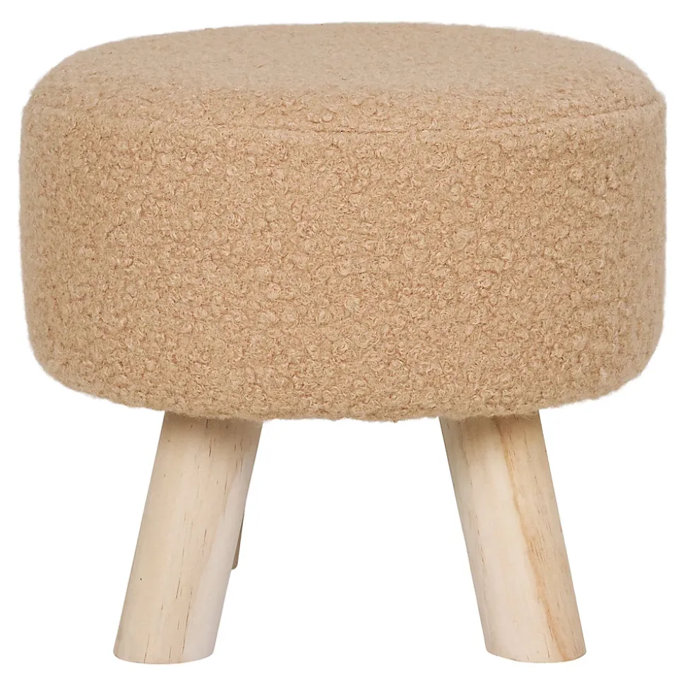 Tabouret Aberdeen en Sable - Design Élégant et Pratique, Diam.31x29 cm, HN1271