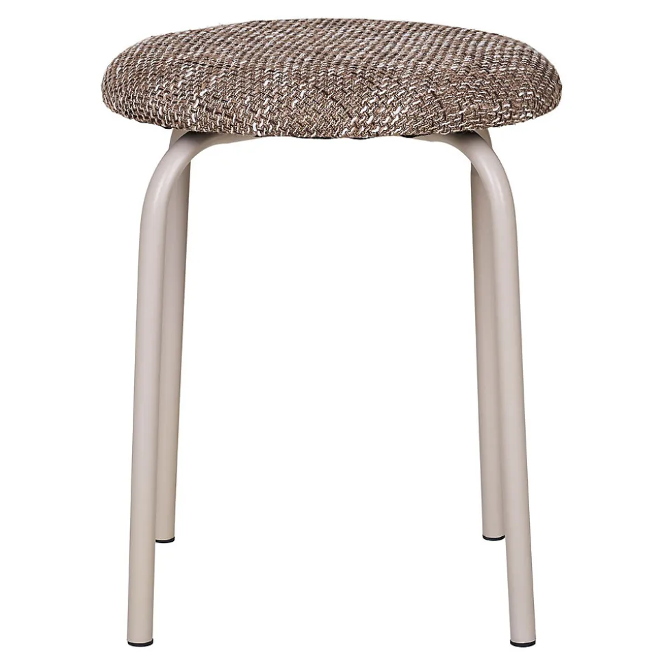 Tabouret Asmara en Mélange de Marrons - Design Élégant Diam.43x43 cm, HN1262