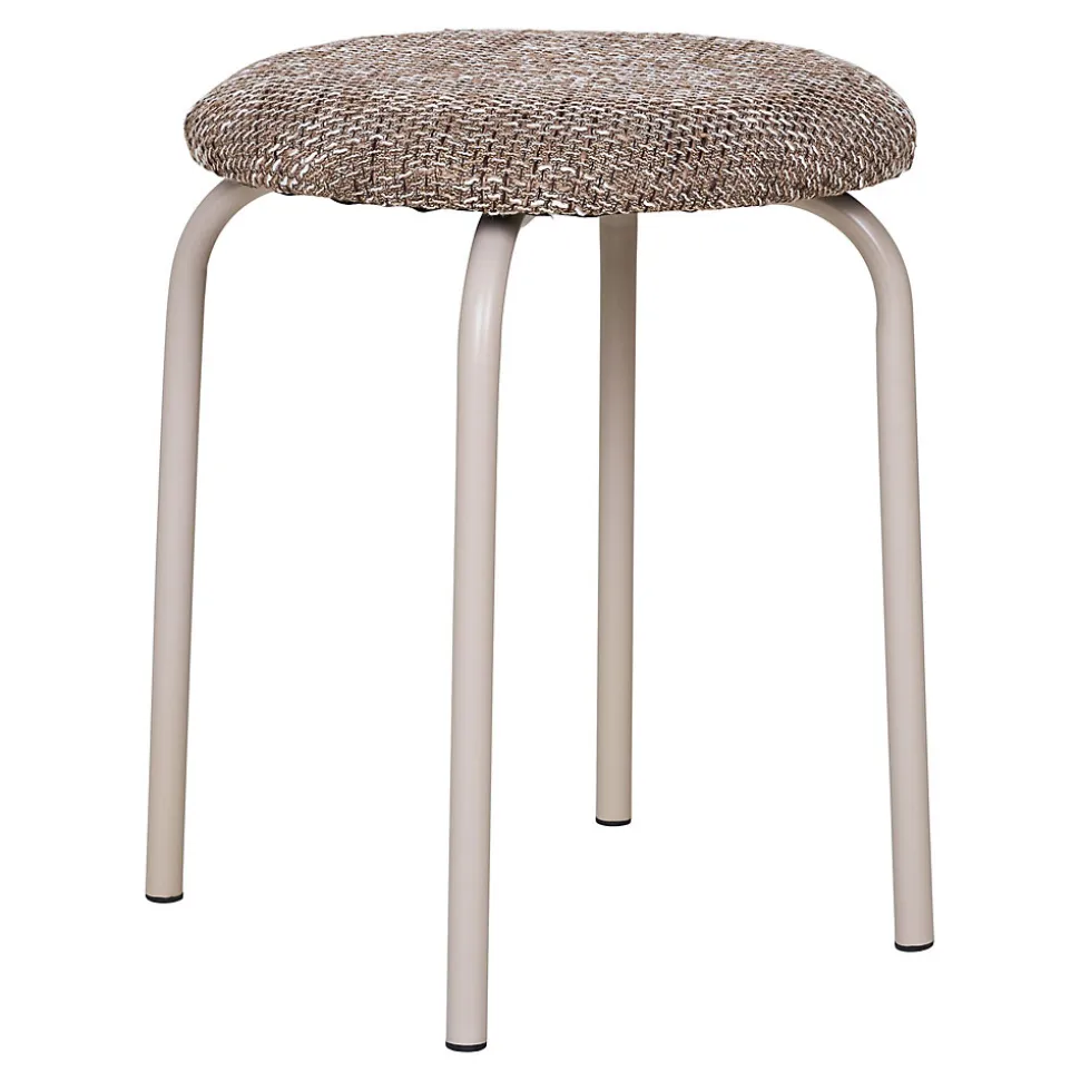 Tabouret Asmara en Mélange de Marrons - Design Élégant Diam.43x43 cm, HN1262