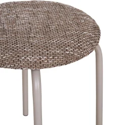 Tabouret Asmara en Mélange de Marrons - Design Élégant Diam.43x43 cm, HN1262