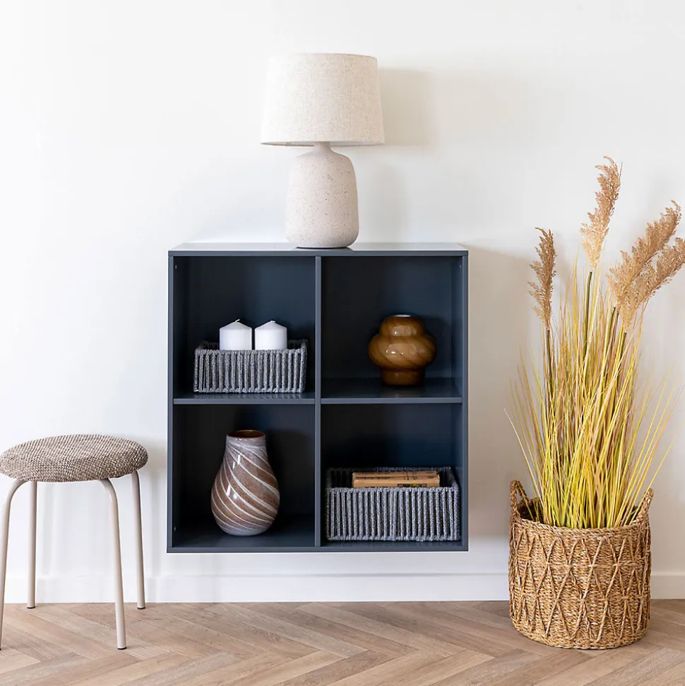 Tabouret Asmara en Mélange de Marrons - Design Élégant Diam.43x43 cm, HN1262