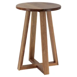 Tabouret avec pieds en bambou & plateau acacia