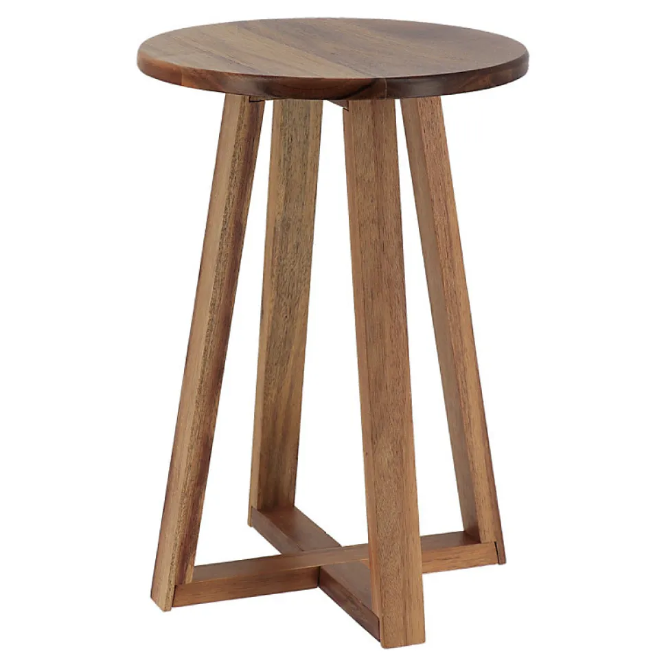 Tabouret avec pieds en bambou & plateau acacia