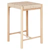 Tabouret Bas Abano, Marron, Bois, 42x42x66,5 cm, Seven Design