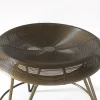 Tabouret bas en métal de style industriel