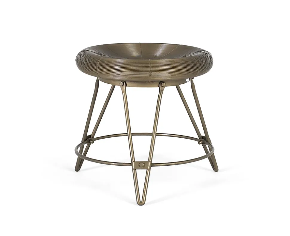 Tabouret bas en métal de style industriel