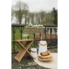 Tabouret Bas Erto, Marron, Bois, 35x40x45 cm, Seven Design