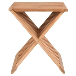 Tabouret Bas Erto, Marron, Bois, 35x40x45 cm, Seven Design