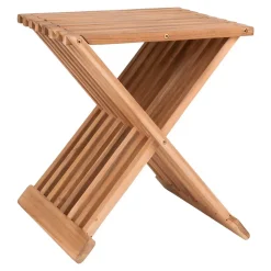 Tabouret Bas Erto, Marron, Bois, 35x40x45 cm, Seven Design