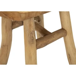 Tabouret Bas Natura 13, Marron, Bois, 40x32x42 cm, Seven Design