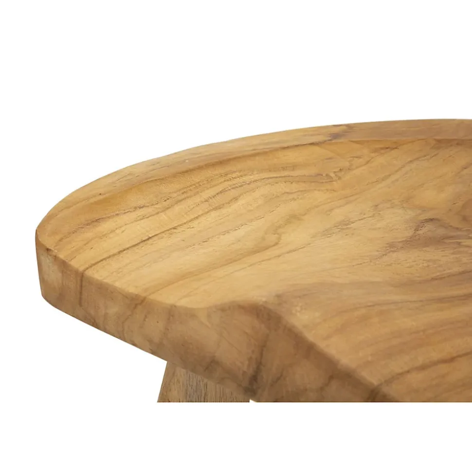 Tabouret Bas Natura 13, Marron, Bois, 40x32x42 cm, Seven Design