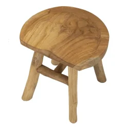 Tabouret Bas Natura 13, Marron, Bois, 40x32x42 cm, Seven Design