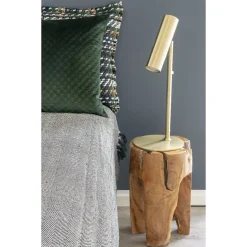 Tabouret Bas Rose, Marron, Bois, 26x26x40 cm, Seven Design