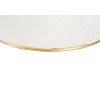 Tabouret Carré "Contessa" 60cm Ivoire & Or