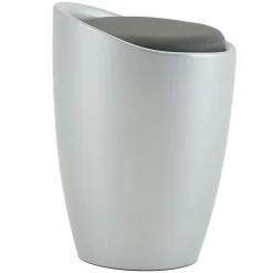 Tabouret coffre de rangement DANIEL, gris