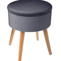 Tabouret coffre en velours Tess - H. 44 cm