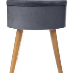 Tabouret coffre en velours Tess - H. 44 cm