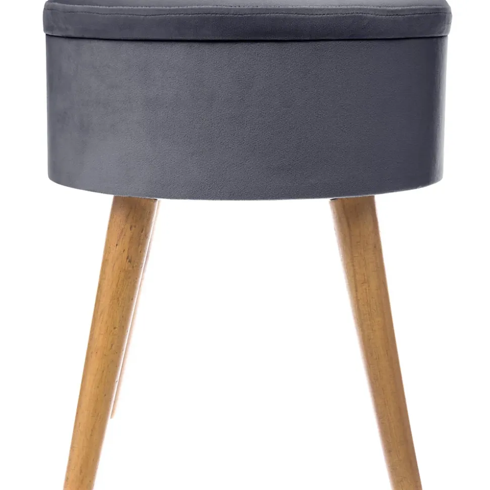 Tabouret coffre en velours Tess - H. 44 cm