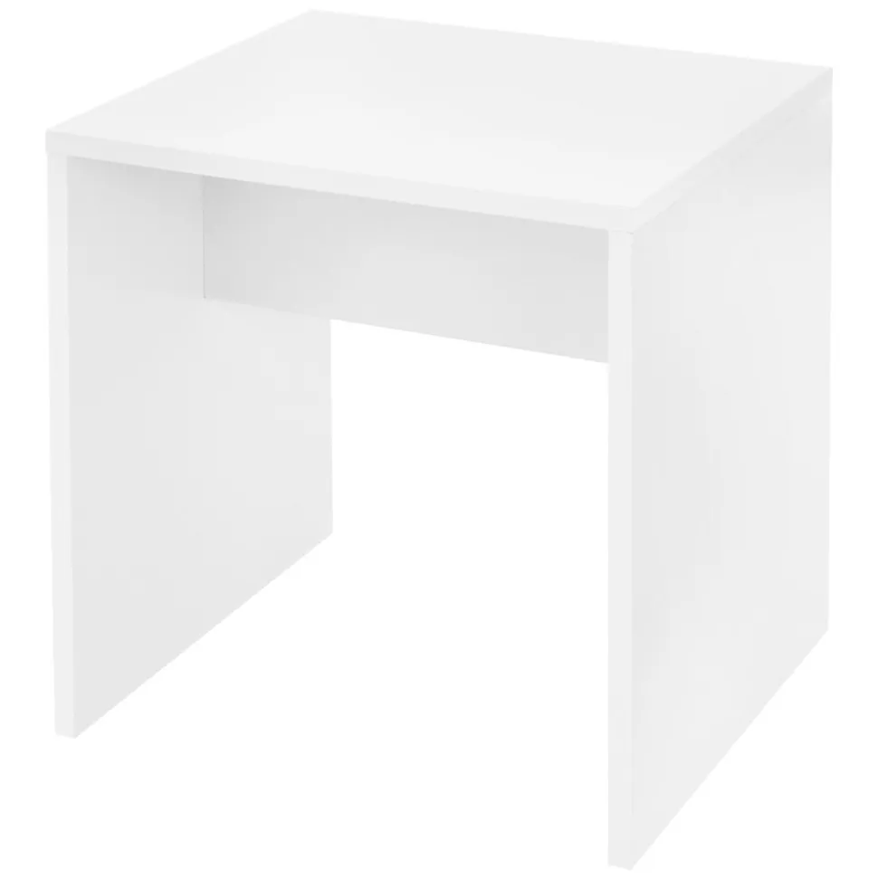 Tabouret de maquillage siège en bois MDF blanc pour table coiffeuse 40x36x41cm