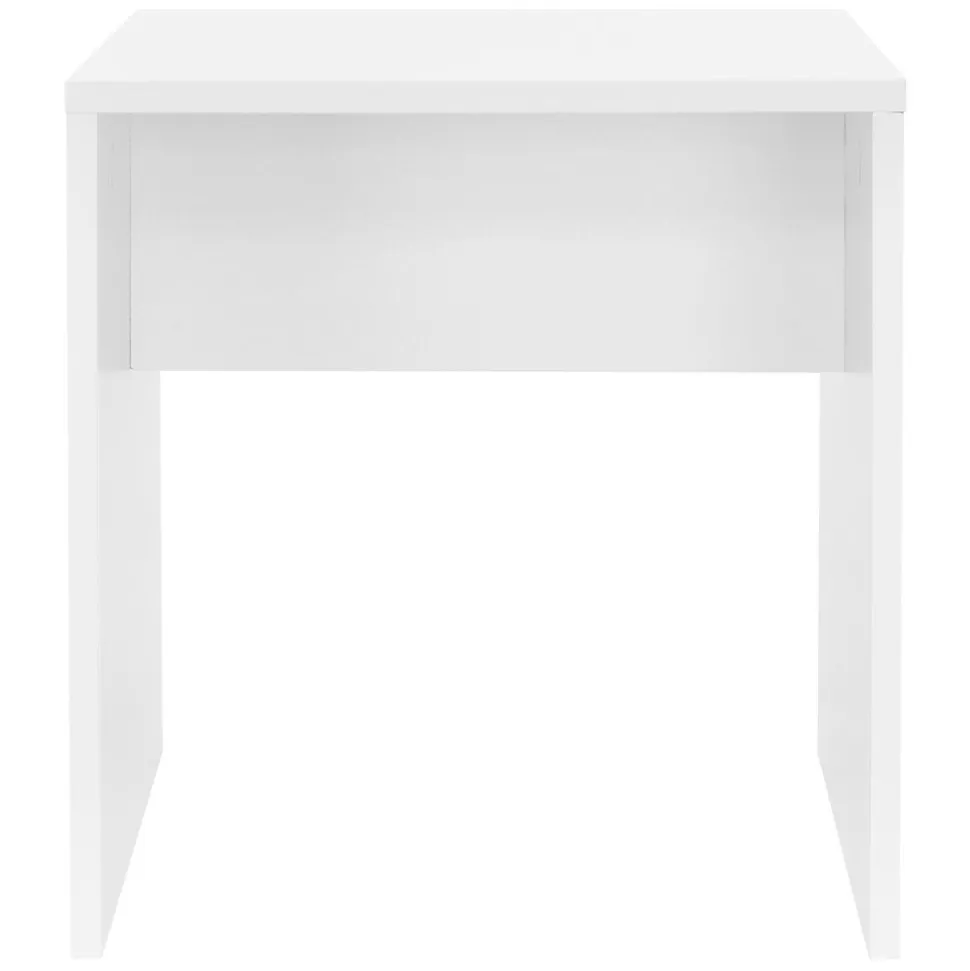Tabouret de maquillage siège en bois MDF blanc pour table coiffeuse 40x36x41cm