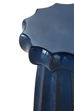 Tabouret de table en céramique bleu et blanc