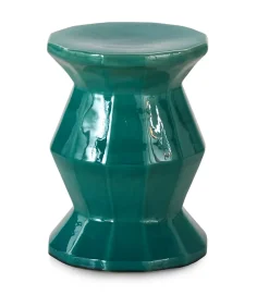 Tabouret de table en céramique vert