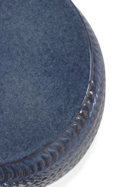 Tabouret de table en céramique bleu foncé