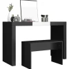 Tabouret de toilette Noir 70x35x45 cm Bois d'ingénierie vidaXL