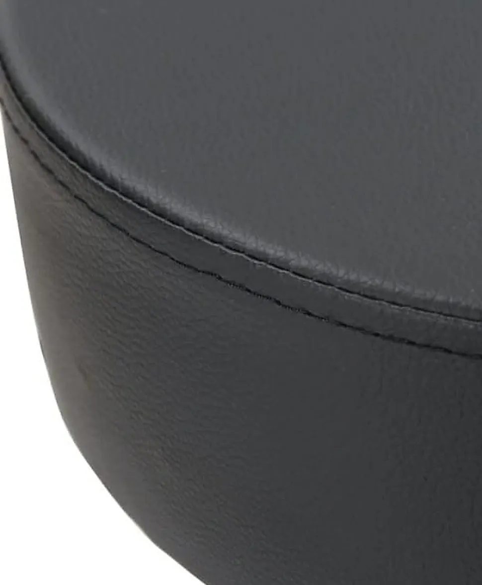 Tabouret de travail simili cuir rond rembourré , pivotant, hauteur réglable YU (noir blanc)