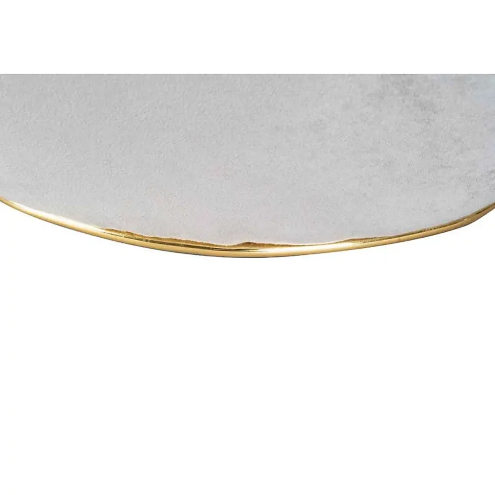 Tabouret Design "Contessa" 60cm Taupe & Or