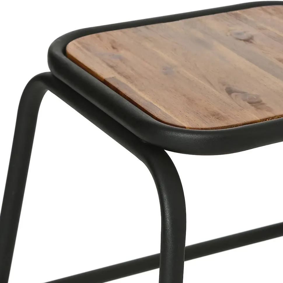 Tabouret Edena - métal & bois d'acacia - Atmosphera