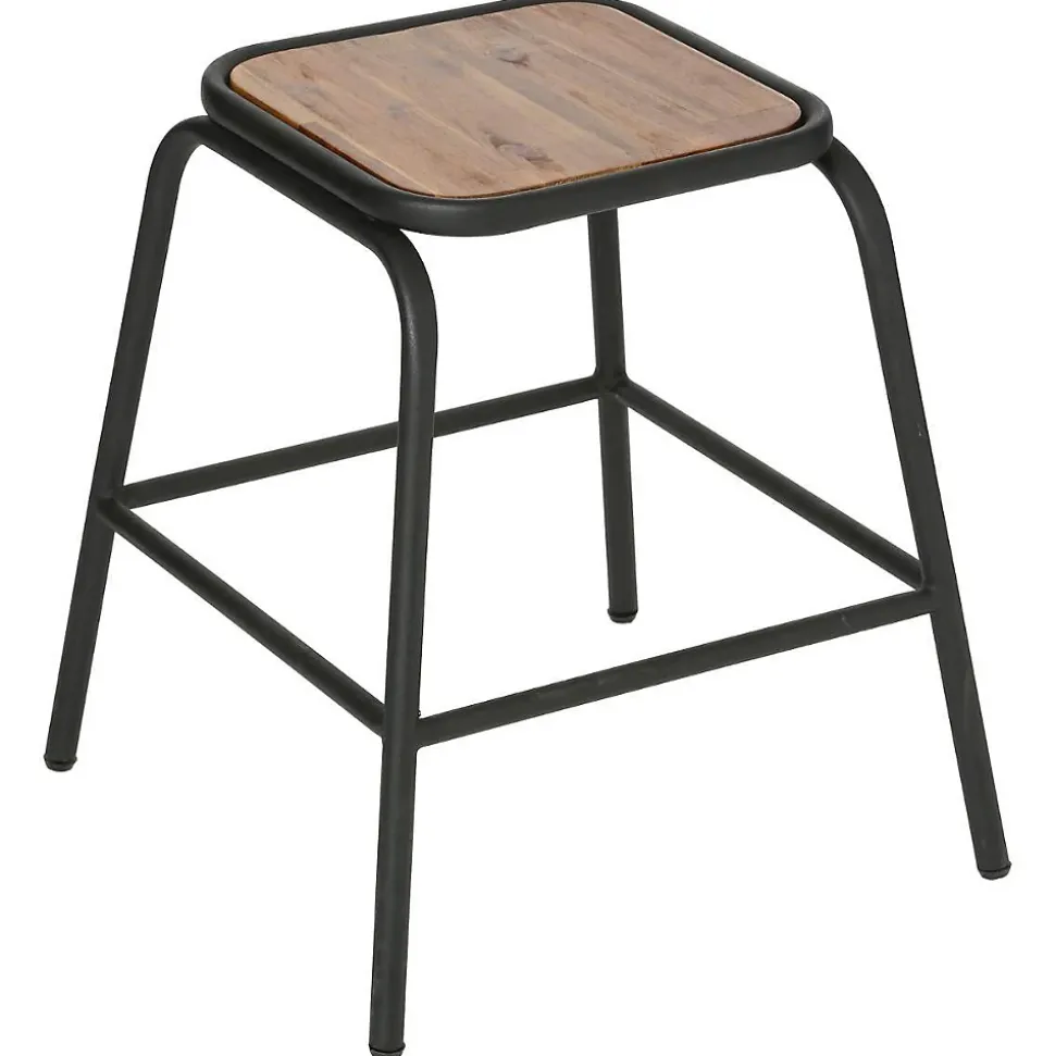 Tabouret Edena - métal & bois d'acacia - Atmosphera