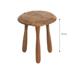 Tabouret en bois d'acacia Cézanne
